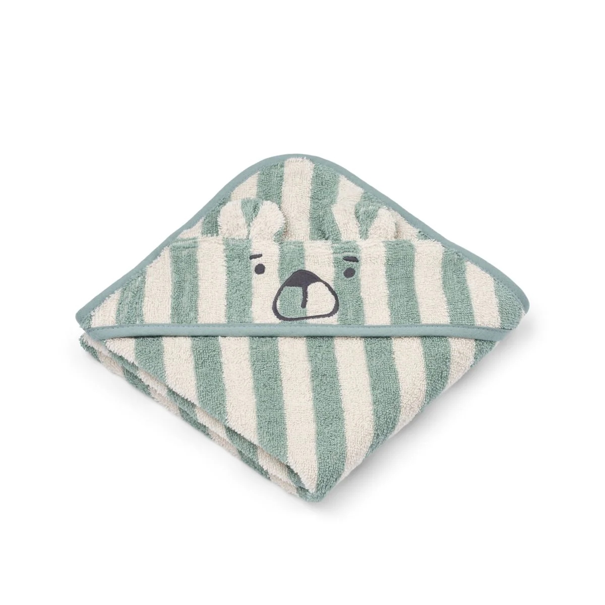 ALBERT Babyhandtuch mit Kapuze - Peppermint / creme de la creme