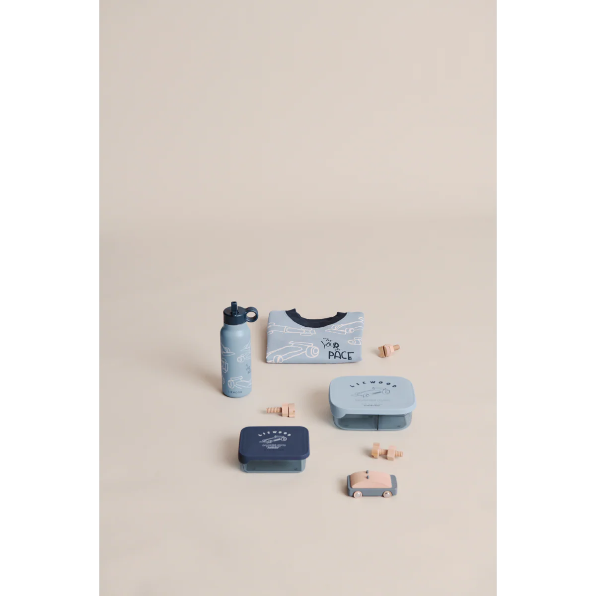 ARTHUR Tritan-Lunchbox - Race cars / Beach blue - Image 3