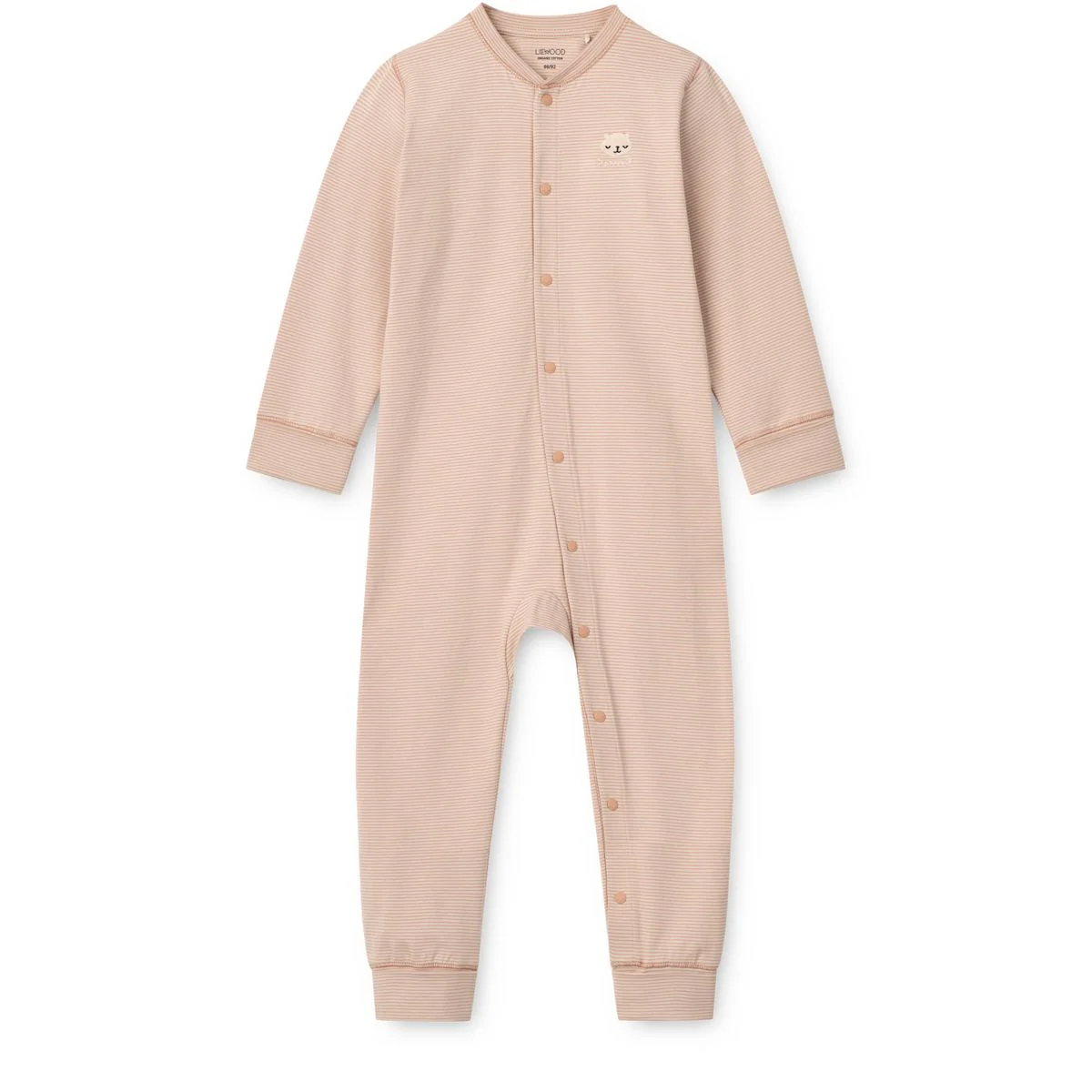 BIRK Grow Gestreifter Pyjama-Einteiler - Y/D Sandy / Pale tuscany stripe