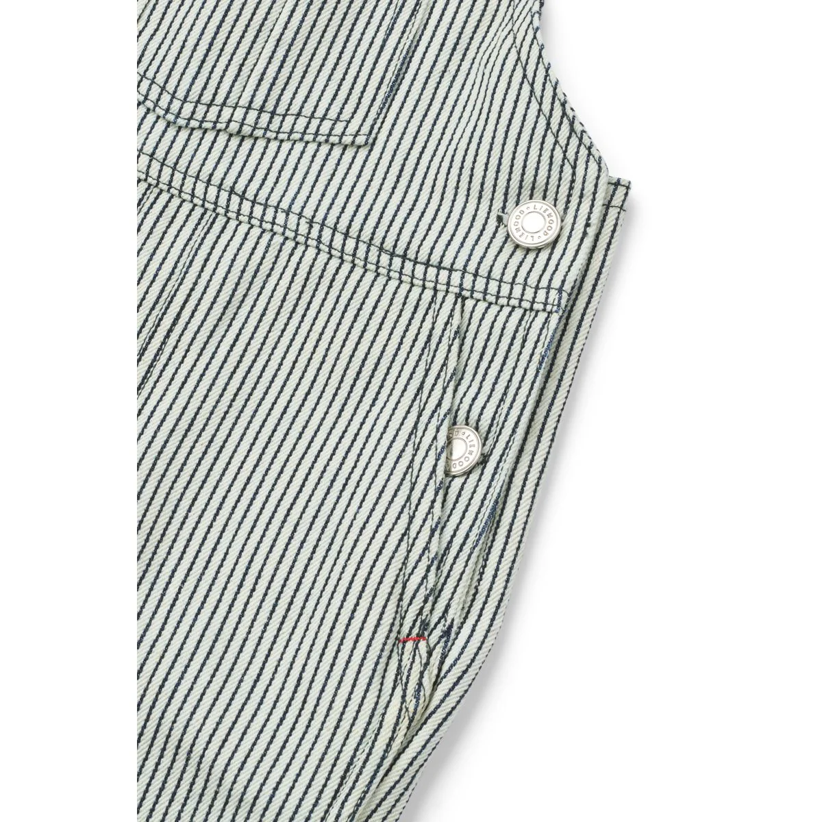 DELANI gestreifte Jeans-Latzhose - Classic navy / Creme de la creme - Image 3