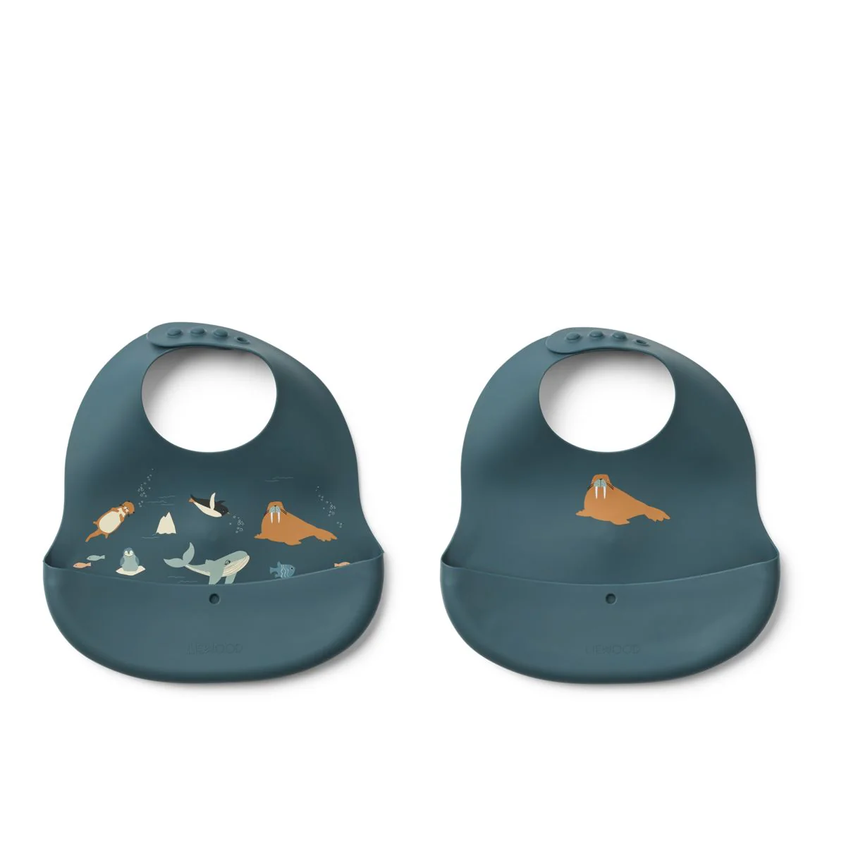 EMBER Bedruckte Lätzchen, 2er-Pack - Arctic Sea / Ocean view