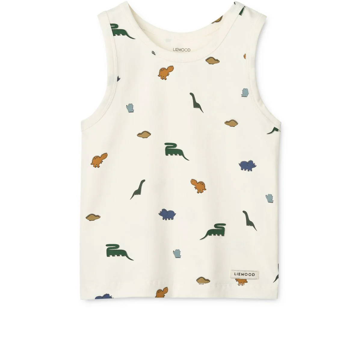 FARIS Tank Top 2er-Pack - Mini dinosaurs creme / stripe mix - Image 3