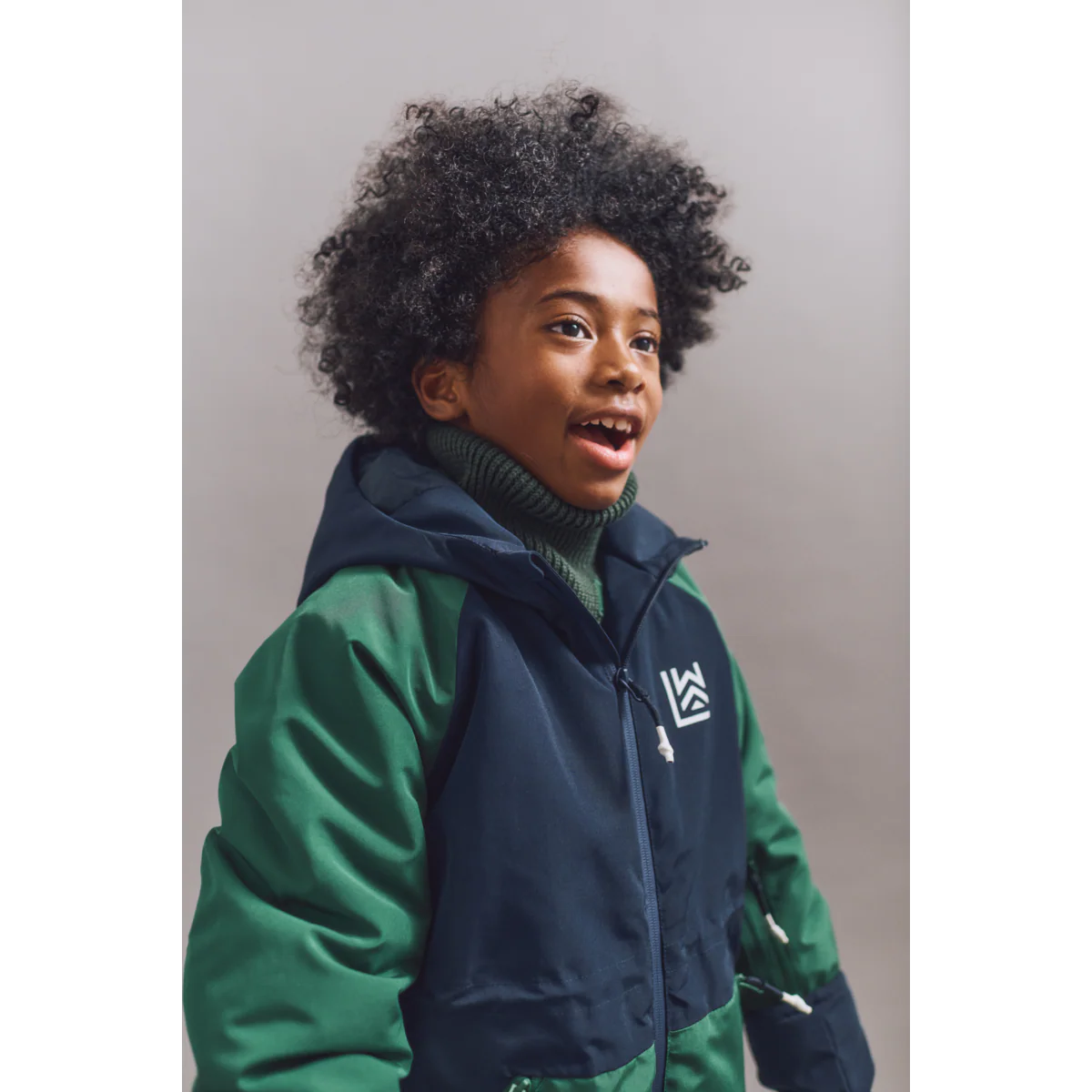 KALLE Winterjacke - Classic navy / Garden green - Image 7
