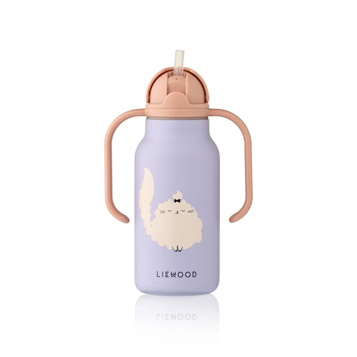 KIMMIE Edelstahlflasche 250 ml - Cat / Warm lilac - Image 3