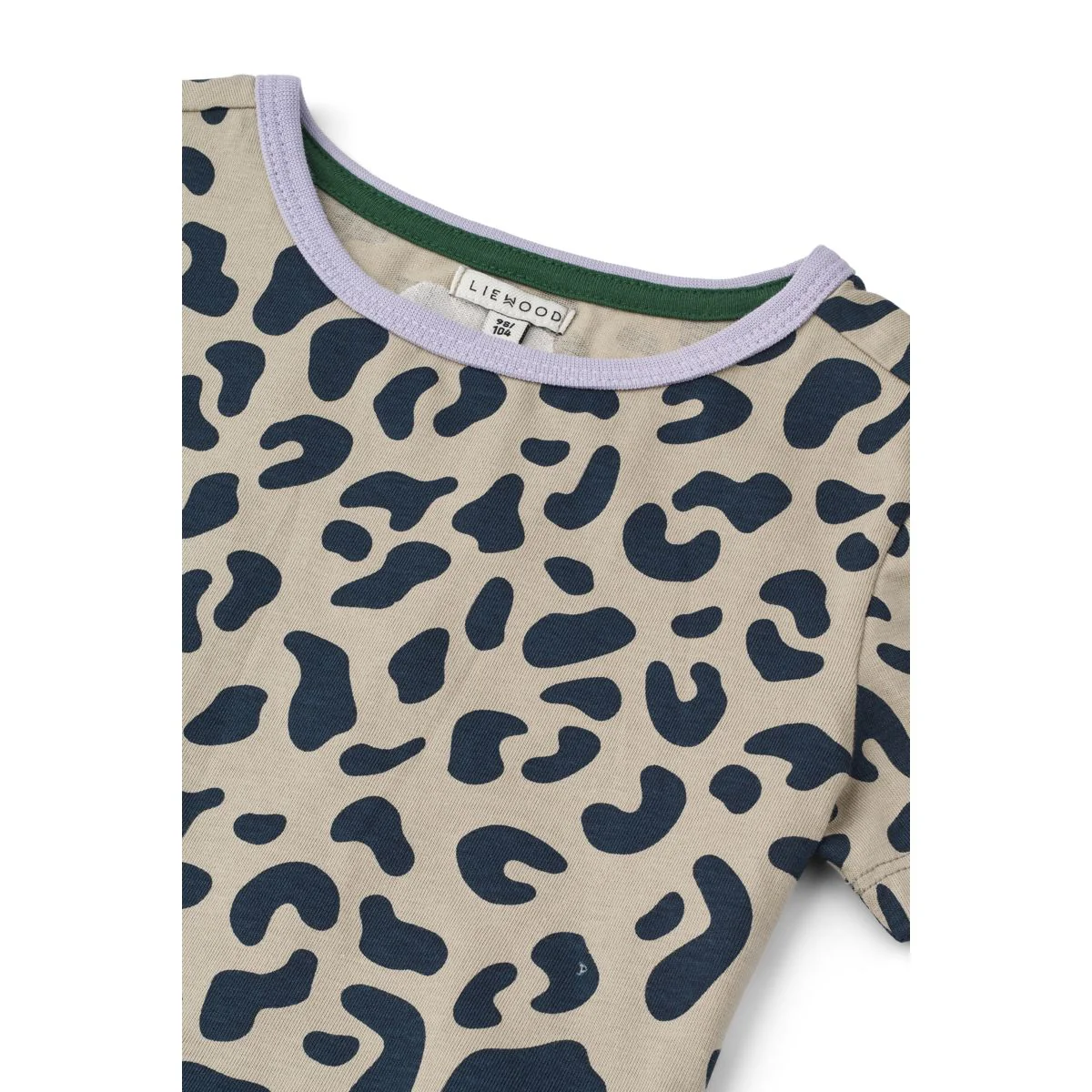 KYA Kurzarm-T-Shirt mit Schößchen - Leo / Mist - Image 3