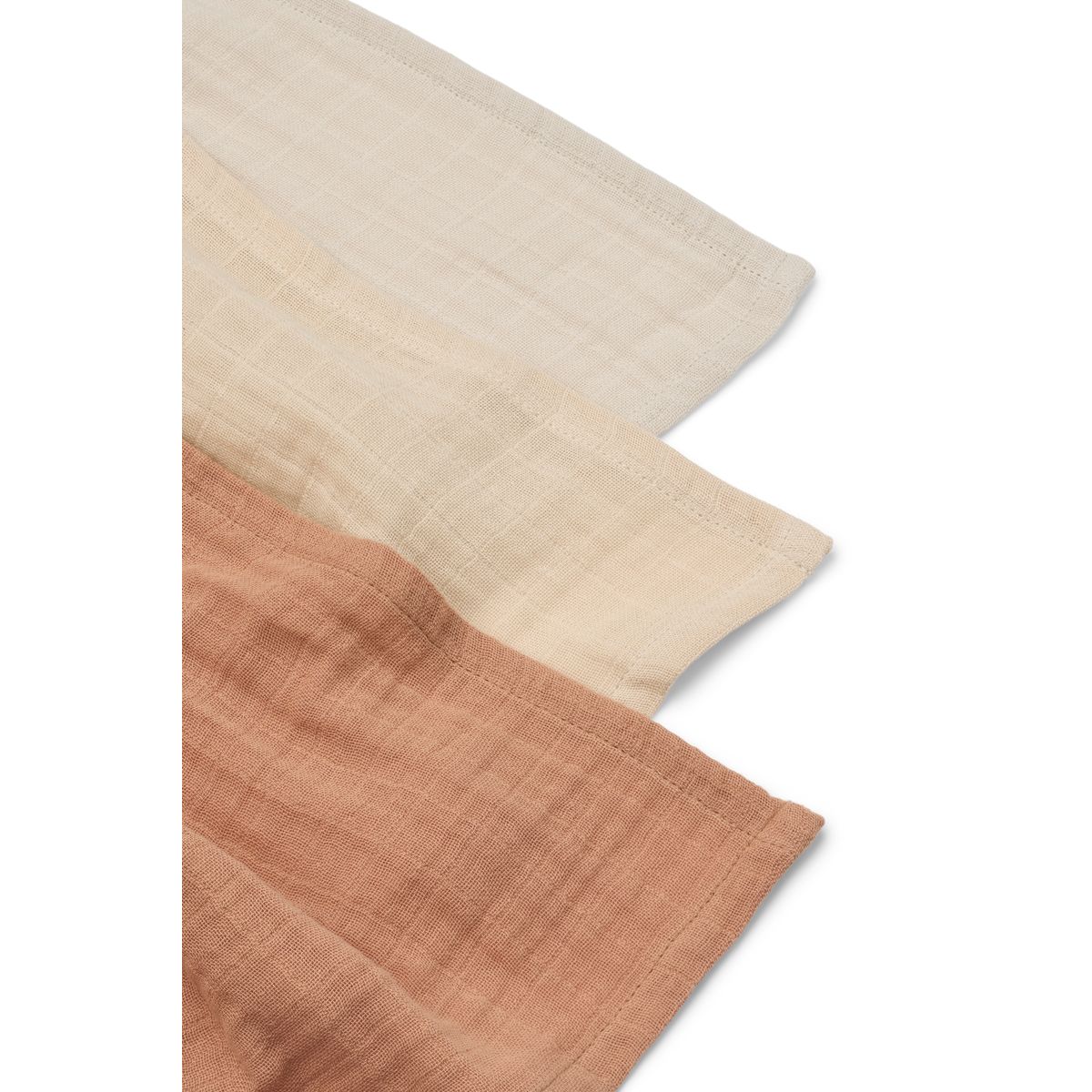 Lewis Baumwollmusselin Tuch 3er-Pack - Tuscany rose mix - Image 2