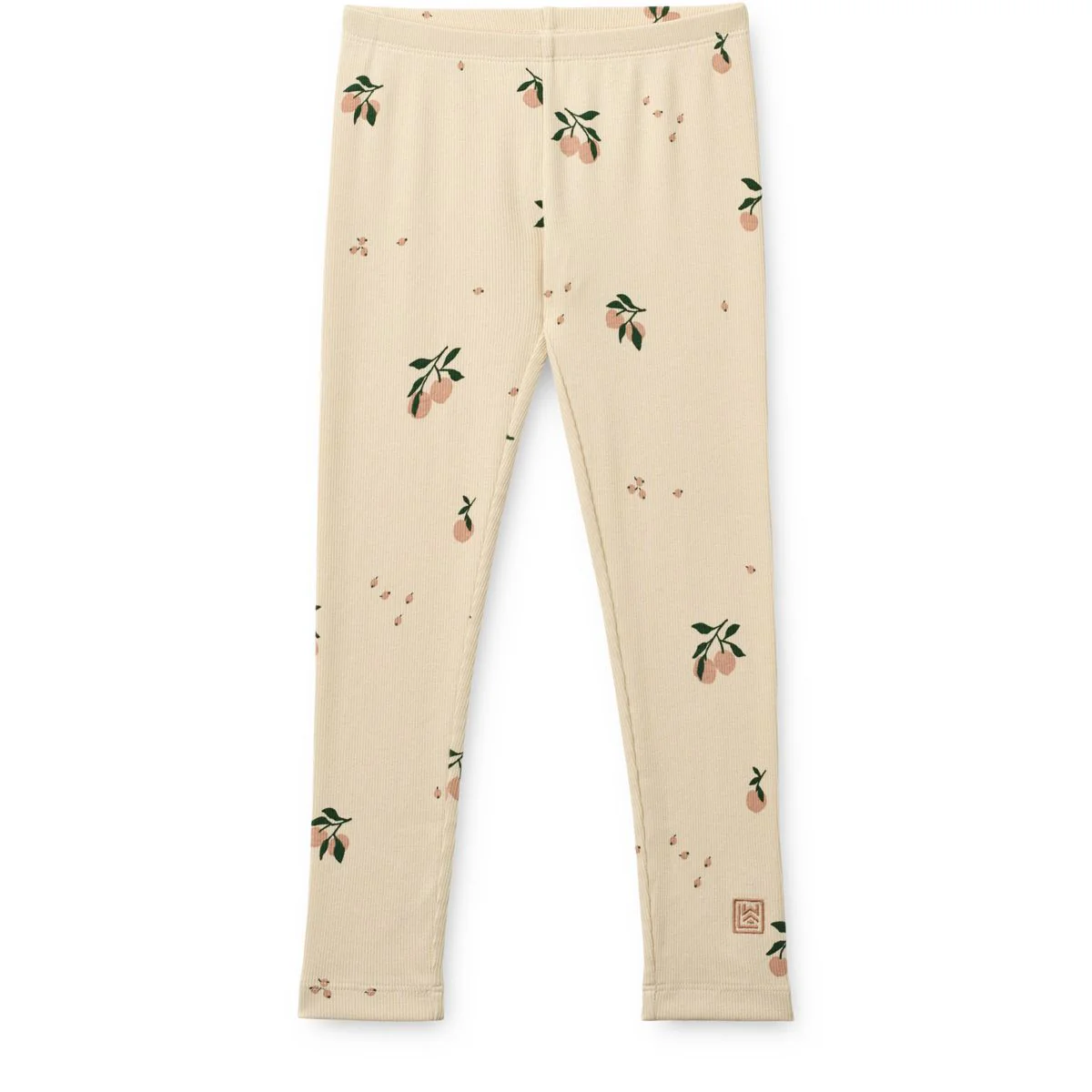MARIEN bedruckte Ripp-Leggings - Peach / Sea shell