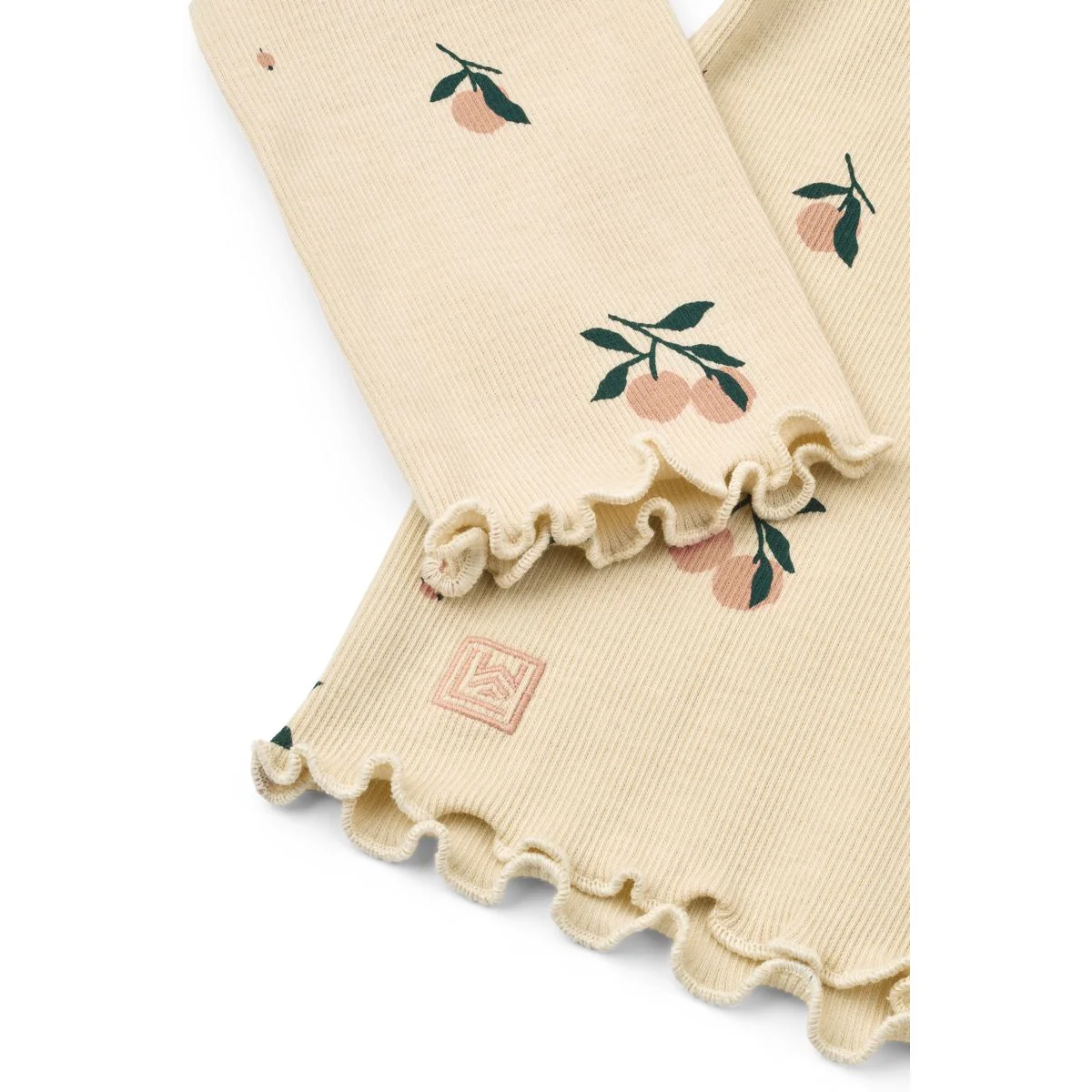 NIEVE bedrucktes Langarm-Ripp-T-Shirt - Peach / Sea shell - Image 3