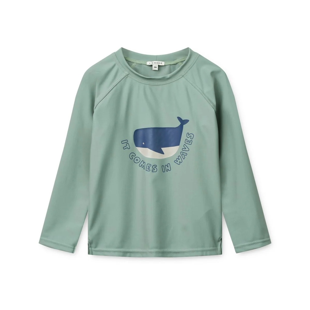 Noah Langarm-Badeshirt - It comes in waves / Peppermint