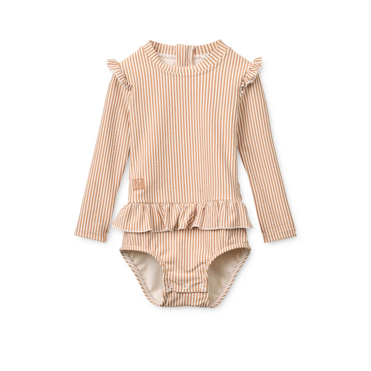 SILLE Seersucker-Baby-Badeanzug - Y/D stripe Pale tuscany / Creme de la creme