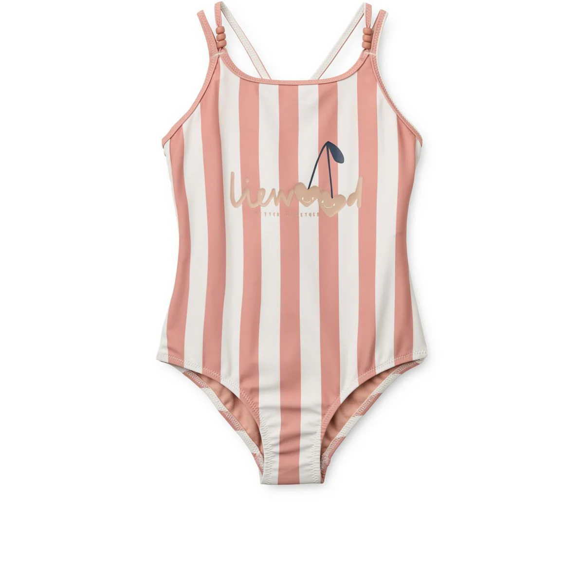 Suna Gestreifter Badeanzug - Coral blush / creme de la creme stripe