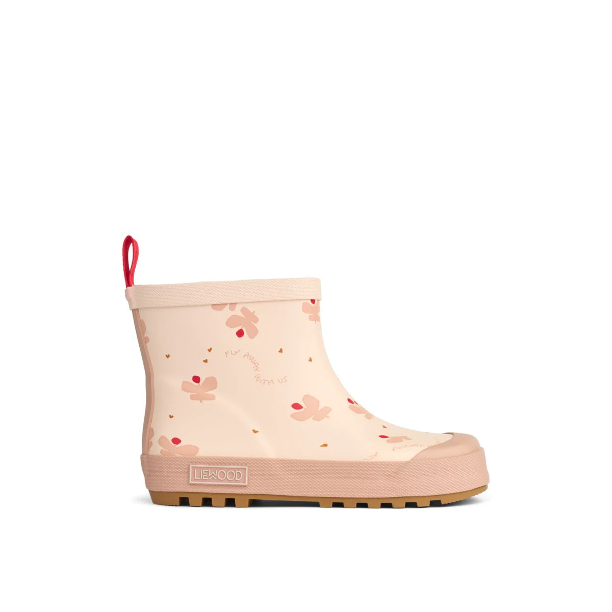 Tekla Kurzer Regenstiefel mit Print - Mini Butterfly / Apple blossom - Image 3