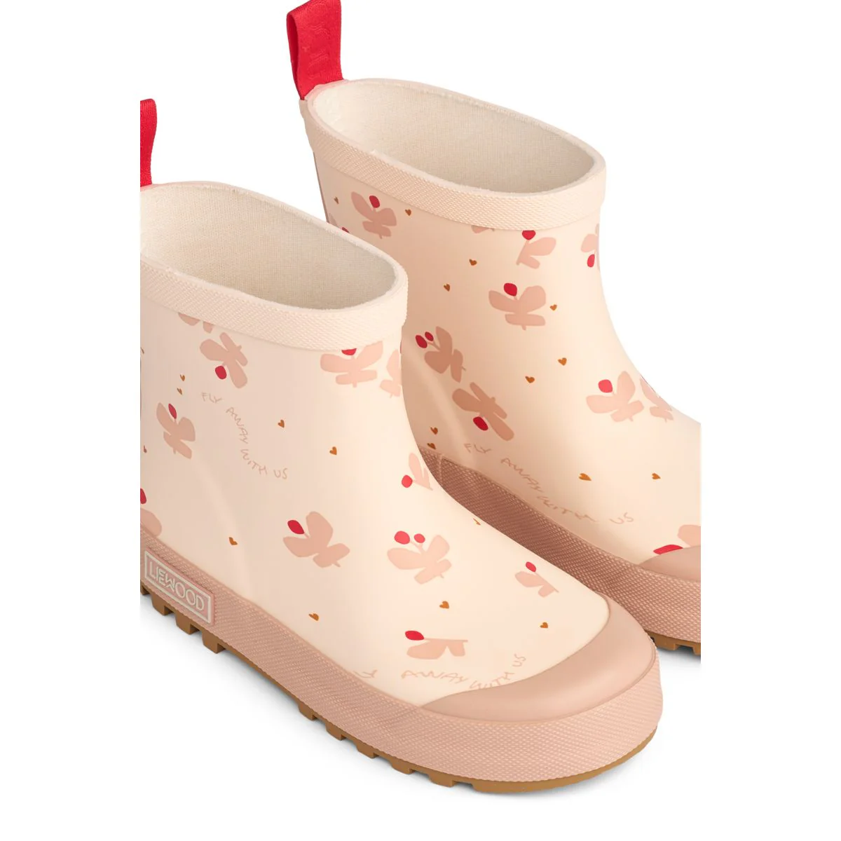 Tekla Kurzer Regenstiefel mit Print - Mini Butterfly / Apple blossom - Image 4