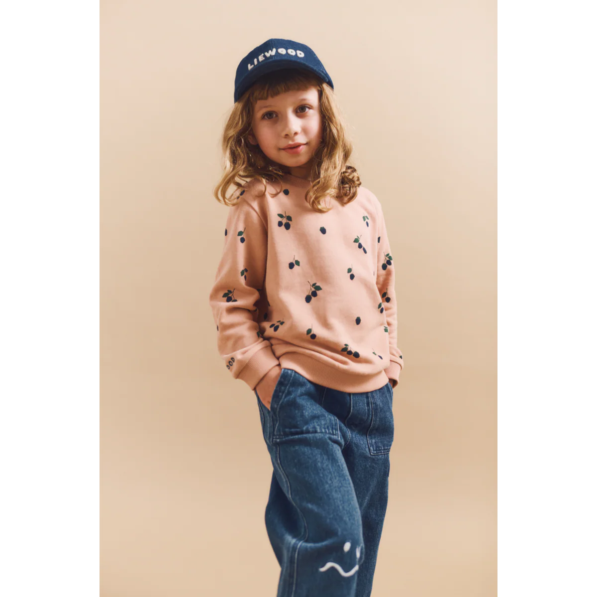 THORA Bedrucktes Sweatshirt - Berry / Pale Tuscany - Image 4