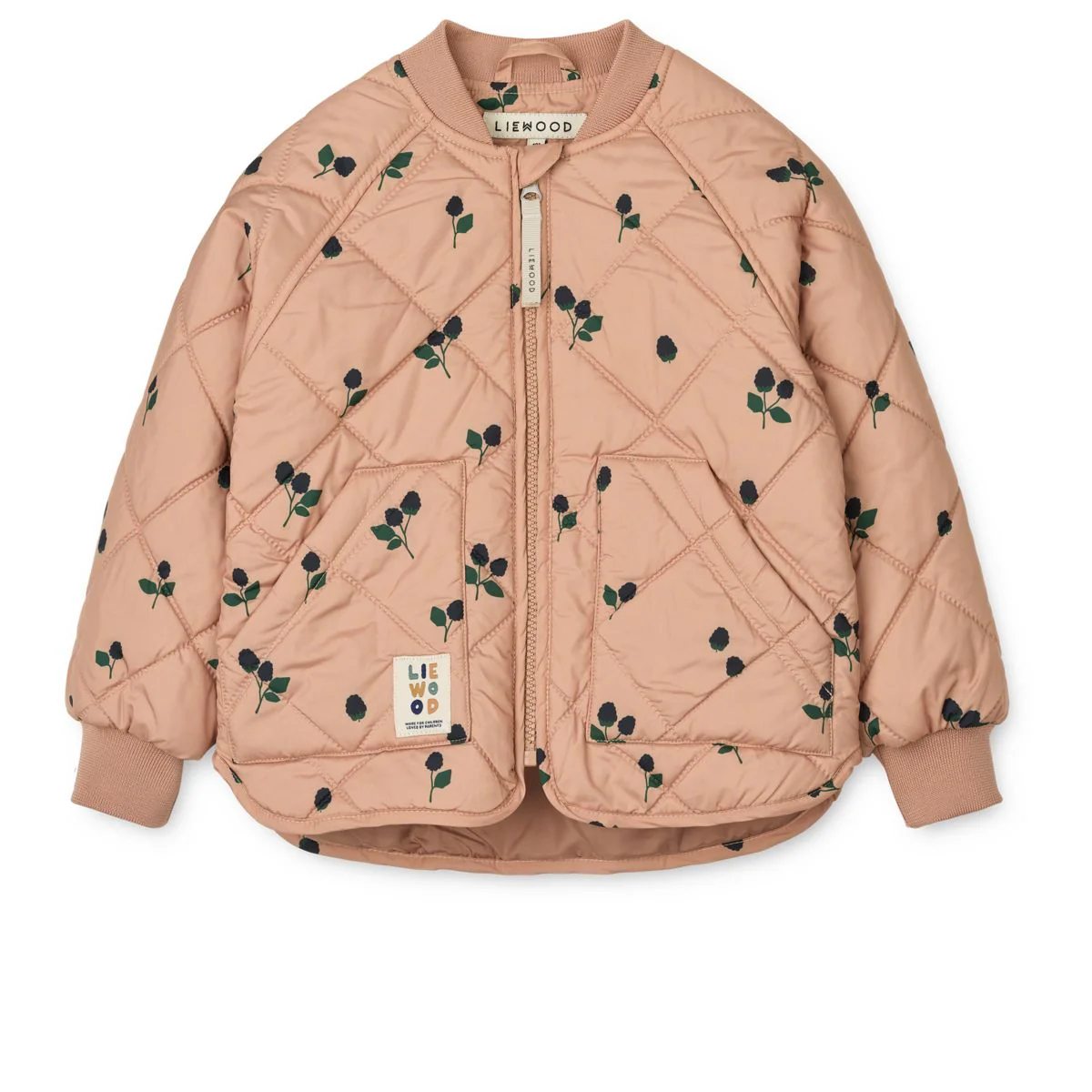 ZELLA Thermojacke - Berry / Pale tuscany / Embroidery